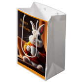 Moyen Sac cadeau lapin confortable (Devant Angle)