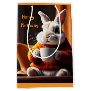 Moyen Sac cadeau lapin confortable