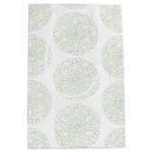 Moyen Sac cadeau Mandala vert Boho raffiné (Devant)