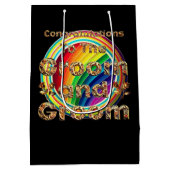 Moyen Sac cadeau Mariage Hommes Gay (Dos)