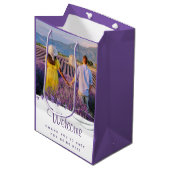 Moyen Sac cadeau Mariage Merci de bienvenue (Devant Angle)