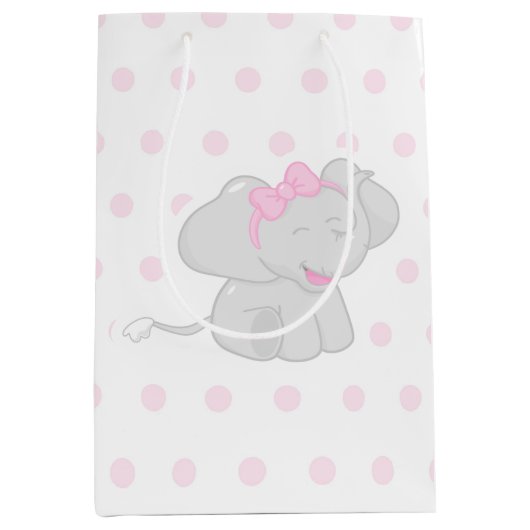 Moyen Sac cadeau mignon Baby shower (Devant)