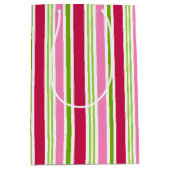 Moyen Sac cadeau Mod Christmas Stripes (Devant)