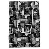 Moyen Sac cadeau monochrome Abstrait (Dos)