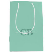 Moyen Sac cadeau Monogram Turquoise souple (Devant)