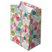 Moyen Sac cadeau Motif de Noël (Devant Angle)