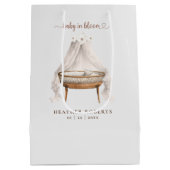 Moyen Sac cadeau Neutral Boho Baby shower (Dos)