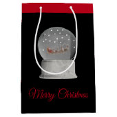 Moyen Sac cadeau Noël Globe de neige (Devant)