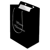 Moyen Sac cadeau noir (Dos Angle)