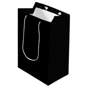 Moyen Sac cadeau noir fou (le noir le plus sombre)