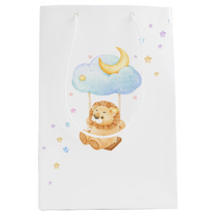 Moyen Sac cadeau Nouveau Bébé Lion - Étoiles Douce Céles