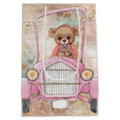 Moyen Sac Cadeau Ours en Peluche (Dos)