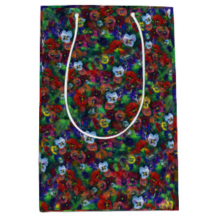 Moyen Sac cadeau Pansy (rouge)