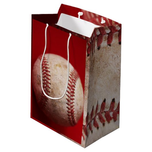Moyen Sac cadeau photo authentique de baseball (Dos Angle)