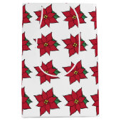 Moyen Sac cadeau Poinsettia (Devant)