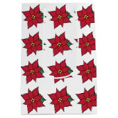 Moyen Sac cadeau Poinsettia (Dos)
