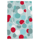 Moyen Sac cadeau Pois de Noël Retro (Devant)