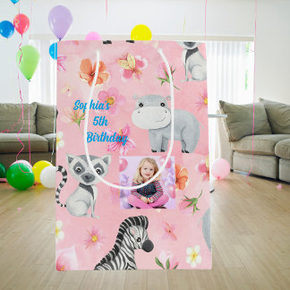 Moyen Sac cadeau pour bébé tropical pour animaux pour en
