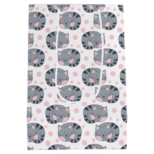 Moyen Sac cadeau pour chat couché (Dos)