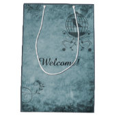 Moyen Sac cadeau pour la cage d'oiseaux Deep Blue Steamp (Dos)