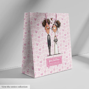 Moyen Sac cadeau pour Mariage original personnalisé styl