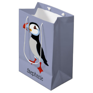 Moyen Sac cadeau Puffin Design