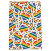 Moyen Sac cadeau Rainbow Pride Hearts (Dos)