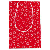 Moyen Sac cadeau Red Hearts (Devant)