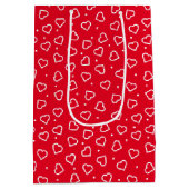 Moyen Sac cadeau Red Hearts (Dos)