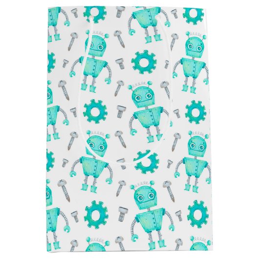 Moyen Sac cadeau robot mignon (Devant)