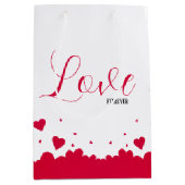 Moyen Sac cadeau Romance Red Hearts (Devant)