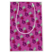 Moyen Sac cadeau Rose Motif Trois couleurs (Devant)