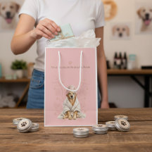 Sac Cadeau Rose Personnalisé Spa Pour Chiens Migno