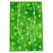 Moyen Sac cadeau Shamrock vert de la Saint Patrick (Devant)