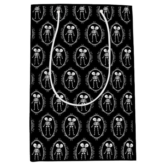 Moyen Sac cadeau Siamese Twins Skeleton (Devant)