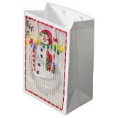 Moyen Sac cadeau Snowman (Dos Angle)