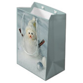Moyen Sac cadeau Snowman (Dos Angle)