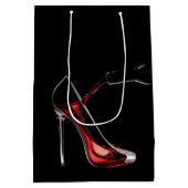 Moyen Sac cadeau Stiletto et vin (Dos)