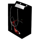 Moyen Sac cadeau Stiletto et vin (Dos Angle)