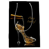 Moyen Sac cadeau Stiletto et vin mousseux (Devant)