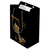 Moyen Sac cadeau Stiletto et vin mousseux (Dos Angle)