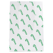 Moyen Sac cadeau - Sucres de canne vert et blanc (Dos)