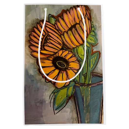 Moyen Sac cadeau Sunflower (Devant)