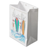 Moyen Sac cadeau Surfs Up (Devant Angle)