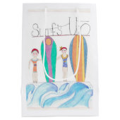 Moyen Sac cadeau Surfs Up (Dos)