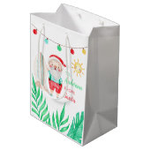 Moyen Sac cadeau Tropical Père Noël (Dos Angle)