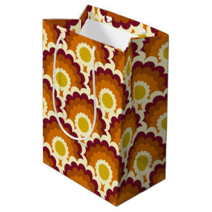 Moyen Sac cadeau vintage rétro et mod 60s les années 70