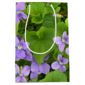 Moyen Sac cadeau - Violettes d'herbe (Devant)