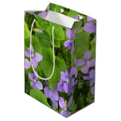 Moyen Sac cadeau - Violettes d'herbe (Dos Angle)