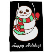 Moyen Sac cadeau Waving Snowman (Devant)